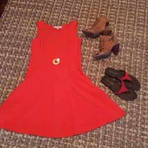 Loft coral colored ponte dress
